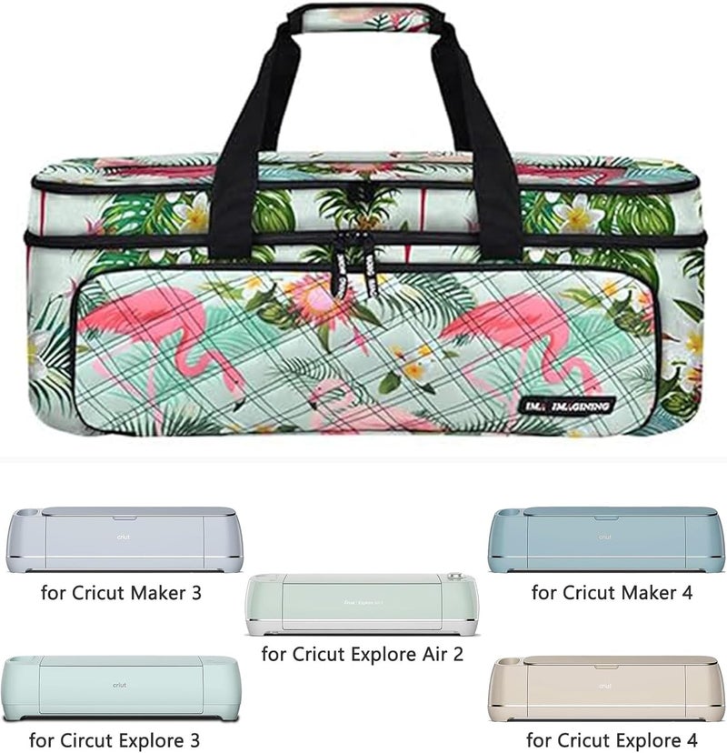 IMAGINING Carrying Case for Cricut Maker 3, Maker 4, Double-Layer Machine Bag with Cover for Cricut Explore 4, Explore 3, Explore Air 2, Storage Organizer for Cricut Accessories and Tools - Image 5